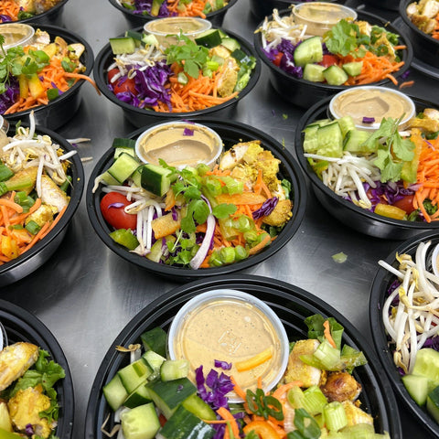 Asian chicken, shrimp or tofu salad