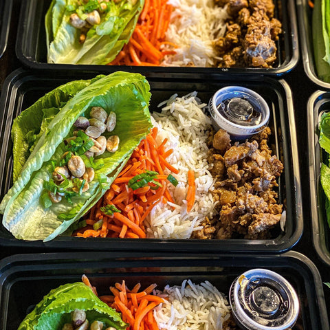 Chicken lettuce wrap bowl