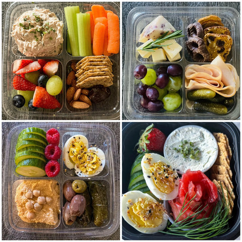 Snack/Lunch boxes (classic, vegetarian, Lenten, tarragon cranberry chicken, salmon gravlax) GF