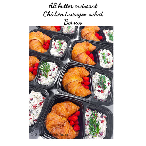 V2- Croissant, chicken tarragon salad & berries
