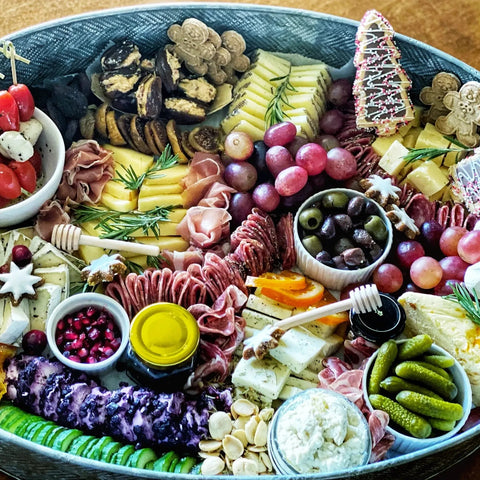 Gourmet  Christmas cheese & charcuterie platter