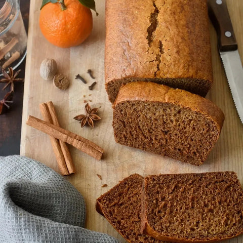 Loaf of pumpkin bread or pumpkin chocolate chips bread