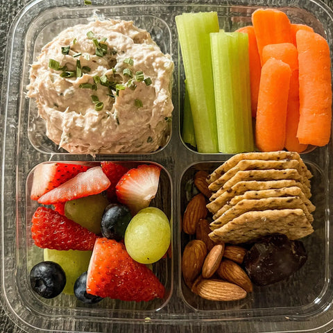 Snack/Lunch boxes (classic, vegetarian, Lenten, tarragon cranberry chicken, salmon gravlax))