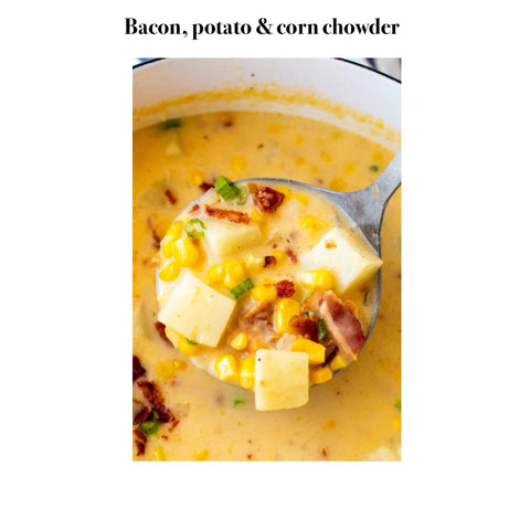 Bacon, potato & corn chowder