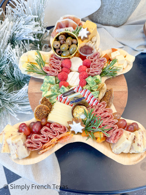 Snowman cheese & charcuterie board