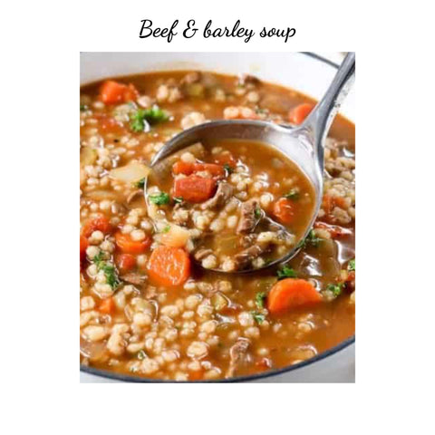 Beef Barley soup- Frozen