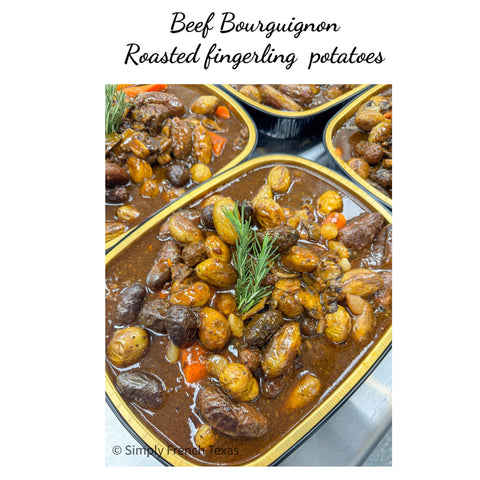 Beef Bourguignon & fingerling potatoes (frozen)