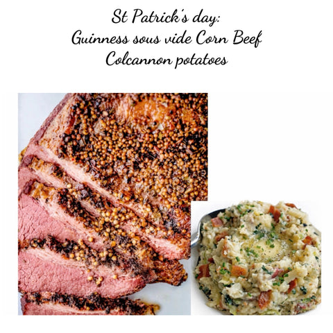 Guinness Sous vide corned beef & Colcannon potatoes (available until St Patrick’s day)