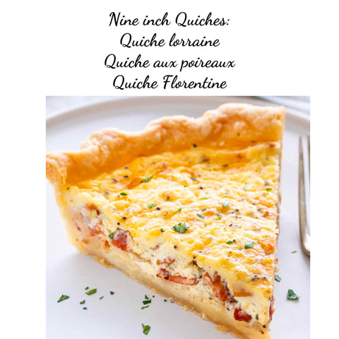 Quiches (not frozen)