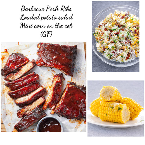 Barbecue Pork ribs plate (GF)