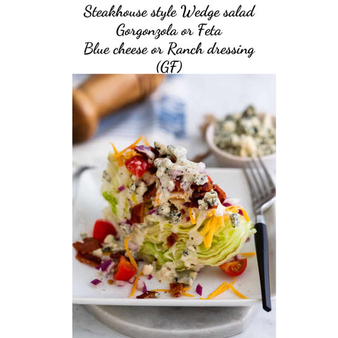 Steakhouse style wedge salad (GF)