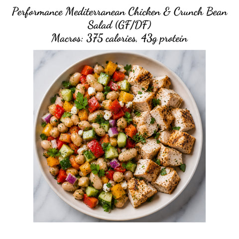 **NEW** Performance Mediterranean Chicken & Crunch Bean Salad (GF/DF)