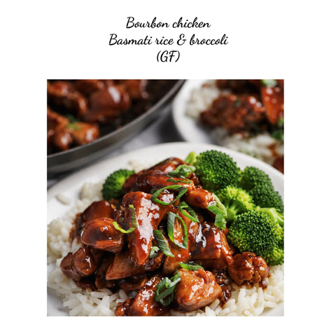 Bourbon Chicken with Basmati Rice & Broccoli — GF
