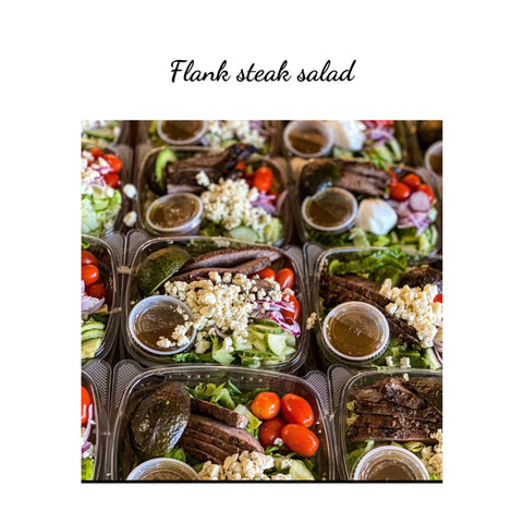Flank steak & avocado salad