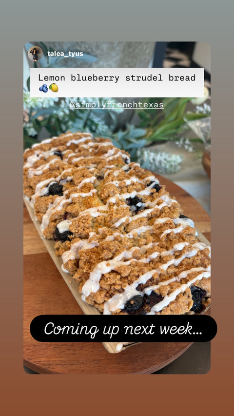 Lemon blueberry strudel bread