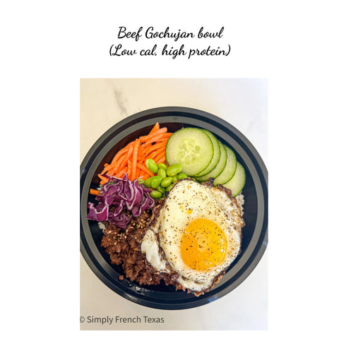 Korean inspired beef Gochujan bowl