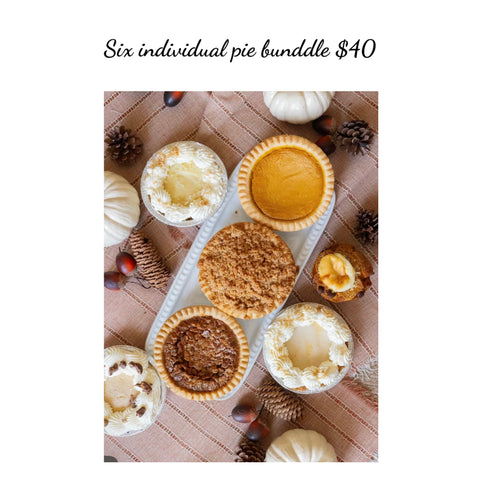 Thanksgiving Pie Sampler — Six Individual Pies for $40