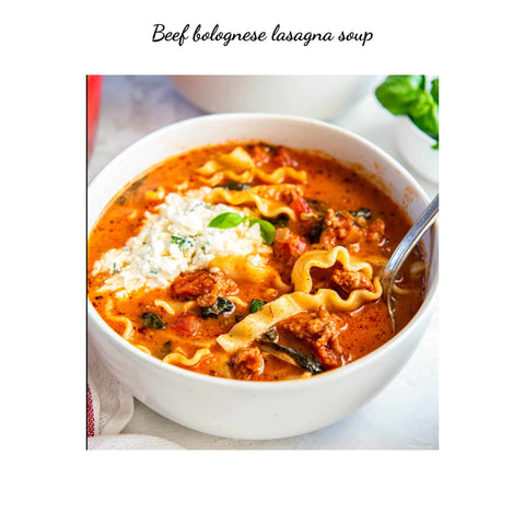 Beef Lasagna soup