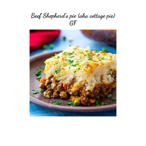 Beef shepherd’s pie (aka cottage pie) GF- FROZEN