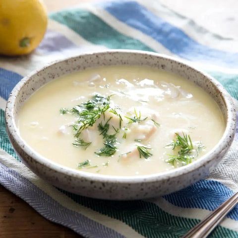 Avgolemono: Greek lemon chicken rice soup (GF)