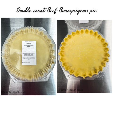 Double crust Beef Bourguignon pie (frozen)